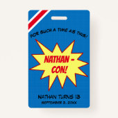 スーパーヒーローの英雄の詐欺VIPのパスのパーティの記念品 バッジ (裏面)