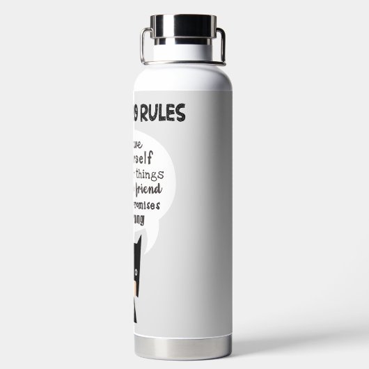 スーパーヒーローの規則 ウォーターボトル (背面)