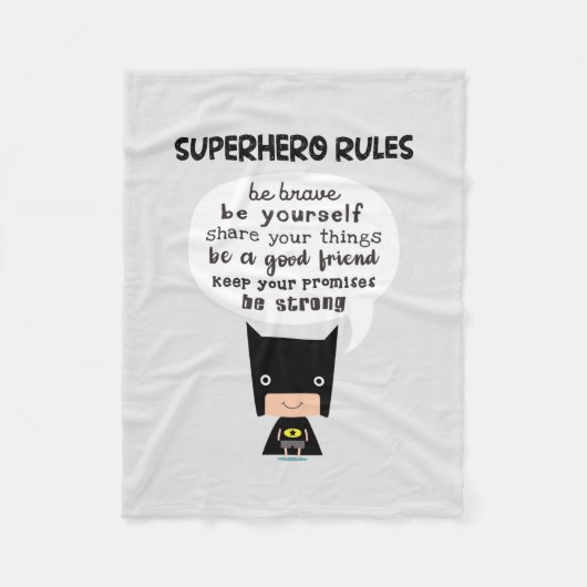 スーパーヒーローの規則 フリースブランケット (正面)