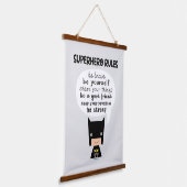 スーパーヒーローの規則 吊り下げ型タペストリー (傾斜あり)