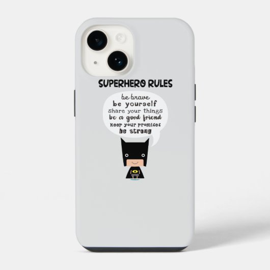 スーパーヒーローの規則 iPhoneケース (裏面)