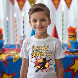 スーパーヒーローの誕生日の男の子の衣装トップ Tシャツ