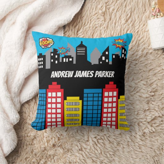 スーパーヒーローの誕生日プレゼントのスーパーヒーローの子供部屋部屋 クッション (ブランケット)