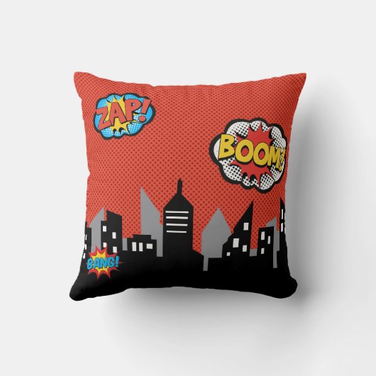 スーパーヒーローの誕生日プレゼントのスーパーヒーローの子供部屋部屋 クッション (裏面)