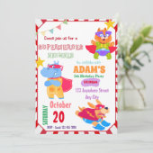 スーパーヒーローの誕生日招待状 招待状 (スタンド正面)