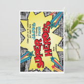 スーパーヒーローの誕生日招待状 招待状 (スタンド正面)