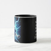 スーパーヒーローの電気パワーと名言 マグカップ (中央)
