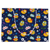 スーパーヒーローの鶏 ラージペーパーバッグ (裏面)