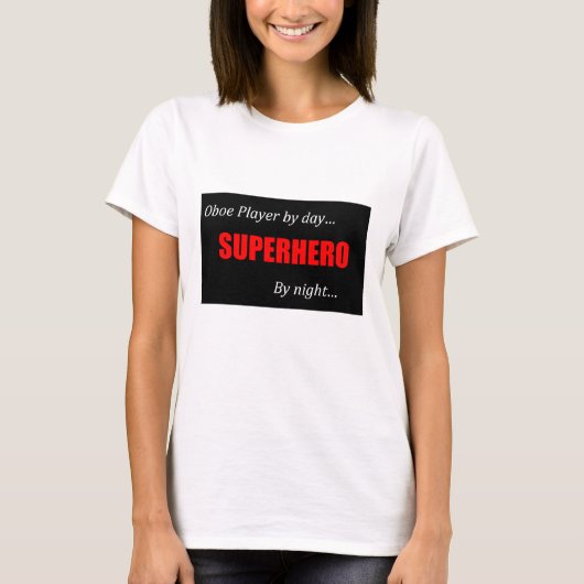 スーパーヒーローのOboeのTシャツ Tシャツ (正面)