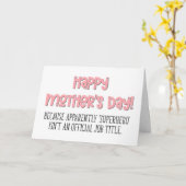 スーパーヒーローは仕事のタイトルではない、幸せな母の日 カード (黄色い花)