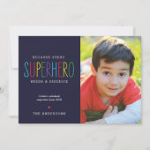 スーパーヒーローは妊娠中絶の発表が必要 案内状 (正面)