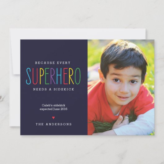 スーパーヒーローは妊娠中絶の発表が必要 案内状 (正面)