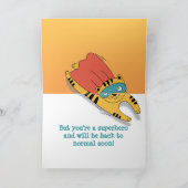 スーパーヒーローは病気のおもしろいが良くなる カード (内部)