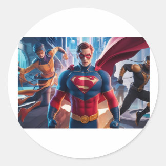 スーパーヒーローを解放しろ！💥 #SuperHero #Power ラウンドシール