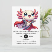 スーパーヒーローアキソルトルパワー誕生日 招待状 (スタンド正面)