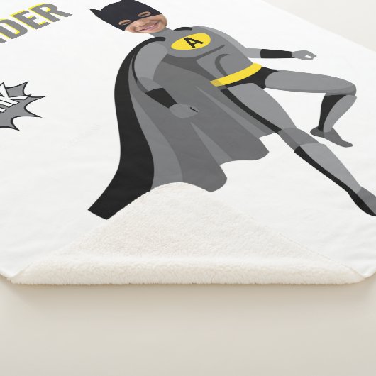 スーパーヒーローアメージングユニークボーイファブラス誕生日 シェルパブランケット (3/4)