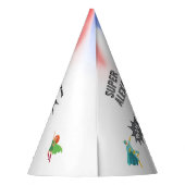 スーパーヒーローアメージングユニークボーイ素晴らしい パーティーハット (裏面)