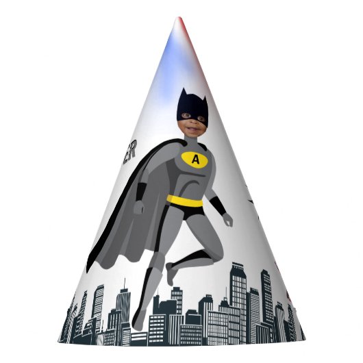 スーパーヒーローアメージングユニークボーイ素晴らしい パーティーハット (正面)