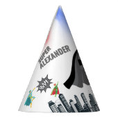 スーパーヒーローアメージングユニークボーイ素晴らしい パーティーハット (左)