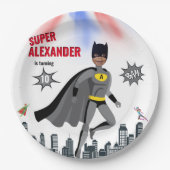 スーパーヒーローアメージングユニークボーイ素晴らしい ペーパープレート (正面)