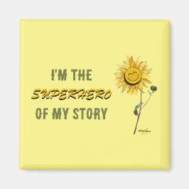 スーパーヒーローイエローマグネットby詩人Adiela Akoo マグネット