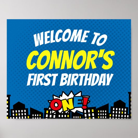 スーパーヒーローウェルカムサイン ポスター (正面)