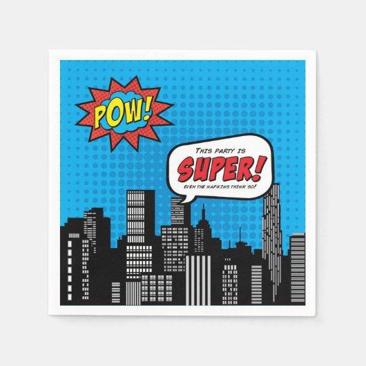 スーパーヒーローカクテルナプキンユーモア スタンダードカクテルナプキン (正面)