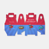 スーパーヒーローカスタムフォトお誕生日ケーキ フェイバーボックス (折り畳みなし)