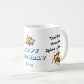 スーパーヒーローカスタムフォト誕生日 コーヒーマグカップ (正面右)