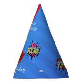 スーパーヒーローカスタムフォト誕生日 パーティーハット (右)