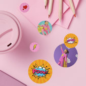 スーパーヒーローガールの誕生日パーティーデコレーション写真 コンフェッティ