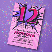 スーパーヒーローガールズ12誕生日招待状 招待状