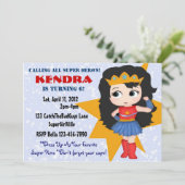 スーパーヒーローガール招待状 招待状 (スタンド正面)