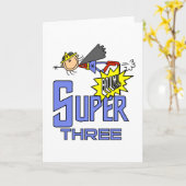 スーパーヒーローガール3rd誕生日Tシャツ&ギフト カード (黄色い花)