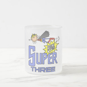 スーパーヒーローガール3rd誕生日Tシャツ&ギフト フロストグラスマグカップ
