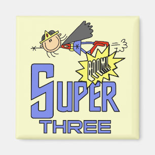 スーパーヒーローガール3rd誕生日Tシャツ&ギフト マグネット