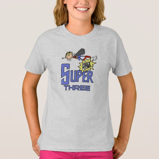 スーパーヒーローガール3rd誕生日Tシャツ&ギフト Tシャツ (正面)