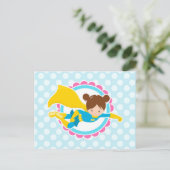 スーパーヒーローガール – カワイイ飛んでいるーヒーローインケープイン ポストカード (スタンド正面)