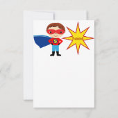 スーパーヒーローキッズボーイズバースデーパーティーサンキューカード サンキューカード (裏面)