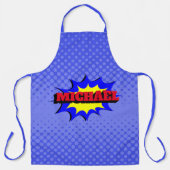 スーパーヒーローキッズ漫画パーソナライズされたブック名 エプロン (正面)