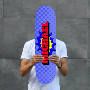 スーパーヒーローキッズ漫画パーソナライズされたブック名 スケートボード