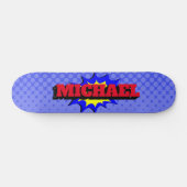 スーパーヒーローキッズ漫画パーソナライズされたブック名 スケートボード (横)