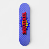 スーパーヒーローキッズ漫画パーソナライズされたブック名 スケートボード (正面)