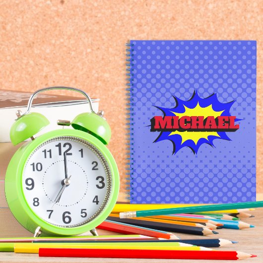 スーパーヒーローキッズ漫画パーソナライズされたブック名 ノートブック