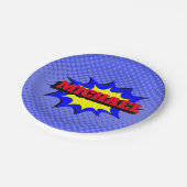 スーパーヒーローキッズ漫画パーソナライズされたブック名 ペーパープレート (アングル)