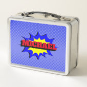 スーパーヒーローキッズ漫画パーソナライズされたブック名 メタルランチボックス