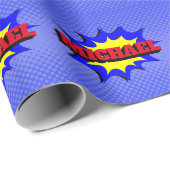 スーパーヒーローキッズ漫画パーソナライズされたブック名 ラッピングペーパー (ロールコーナー)