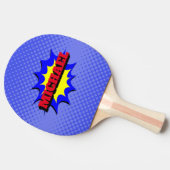 スーパーヒーローキッズ漫画パーソナライズされたブック名 卓球ラケット (横)