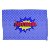 スーパーヒーローキッズ漫画パーソナライズされたブック名 枕カバー (正面)