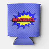 スーパーヒーローキッズ漫画パーソナライズされたブック名 缶クーラー (正面)